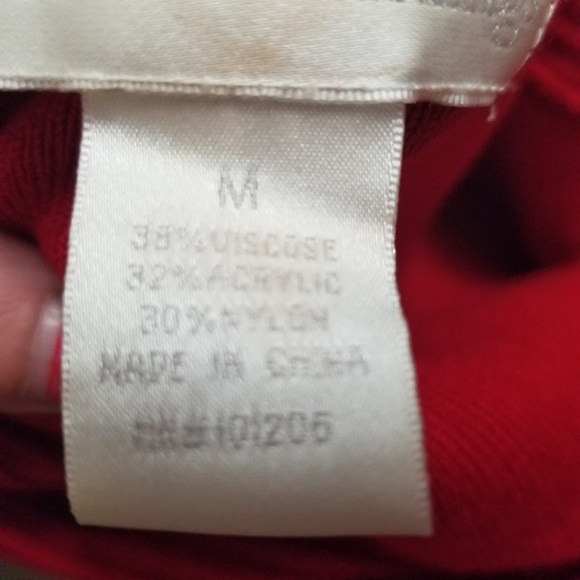 Soft Surrounding Cowl Neck Red Button Detail Viscose Blend Sweater Size M - Picture 6 of 8